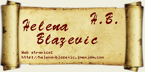 Helena Blažević vizit kartica